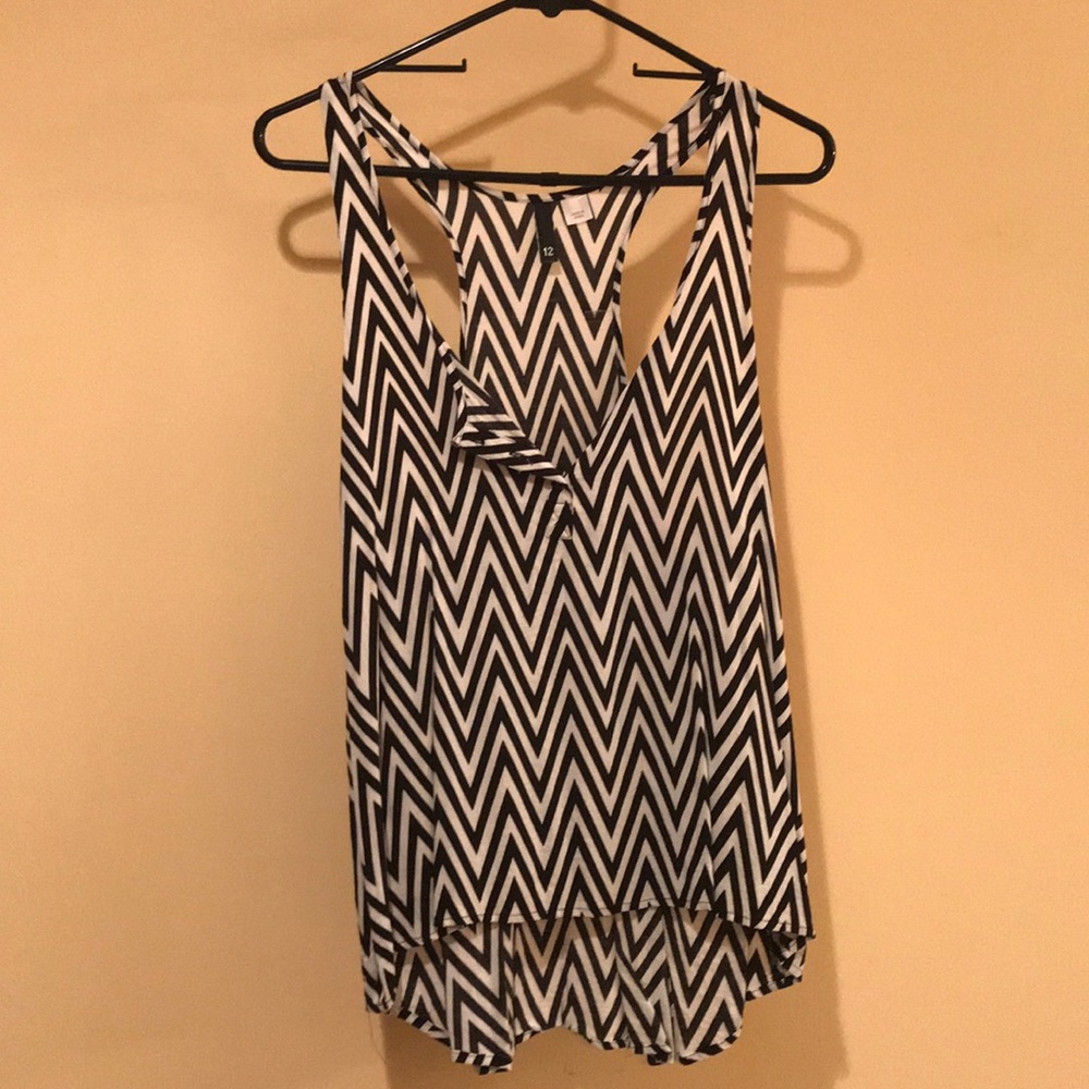 H&M black and white tank